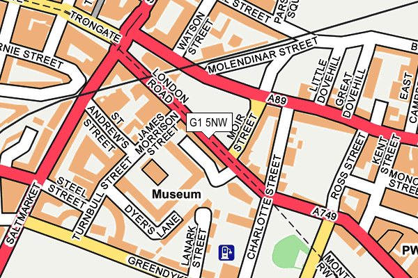 G1 5NW map - OS OpenMap – Local (Ordnance Survey)