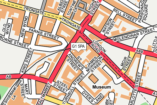 G1 5PA map - OS OpenMap – Local (Ordnance Survey)