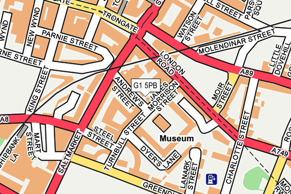 G1 5PB map - OS OpenMap – Local (Ordnance Survey)