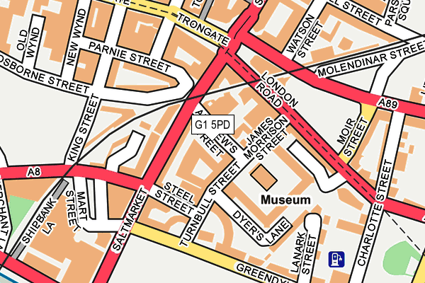 G1 5PD map - OS OpenMap – Local (Ordnance Survey)