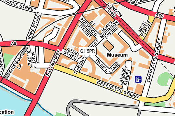 G1 5PR map - OS OpenMap – Local (Ordnance Survey)