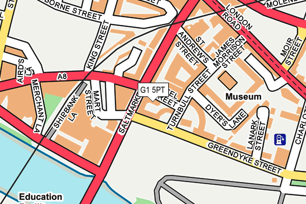 G1 5PT map - OS OpenMap – Local (Ordnance Survey)