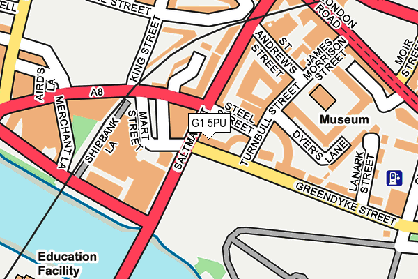 G1 5PU map - OS OpenMap – Local (Ordnance Survey)