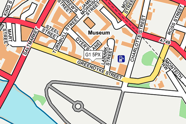 G1 5PX map - OS OpenMap – Local (Ordnance Survey)