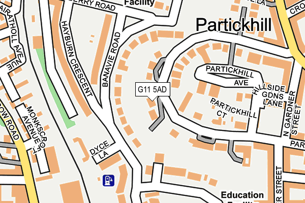 G11 5AD map - OS OpenMap – Local (Ordnance Survey)