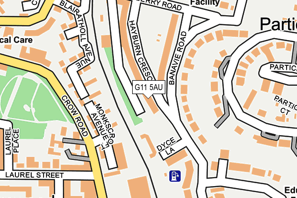 G11 5AU map - OS OpenMap – Local (Ordnance Survey)