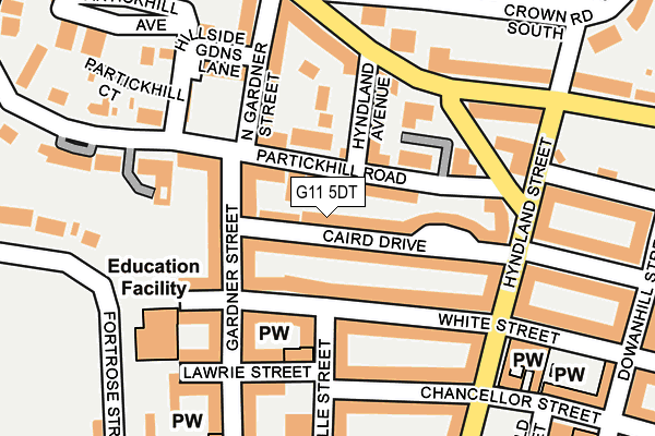 G11 5DT map - OS OpenMap – Local (Ordnance Survey)