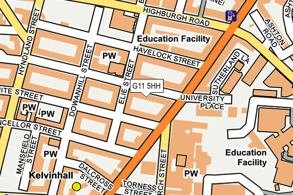 G11 5HH map - OS OpenMap – Local (Ordnance Survey)