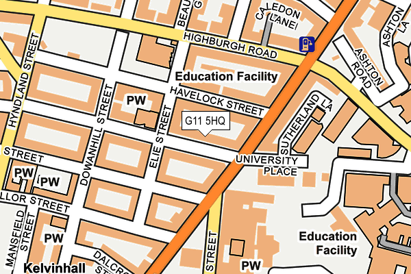 G11 5HQ map - OS OpenMap – Local (Ordnance Survey)
