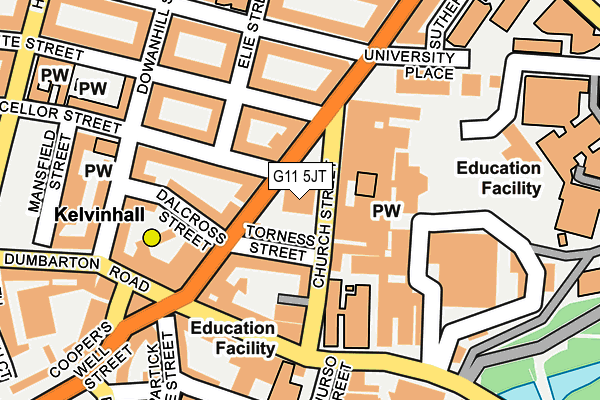 G11 5JT map - OS OpenMap – Local (Ordnance Survey)