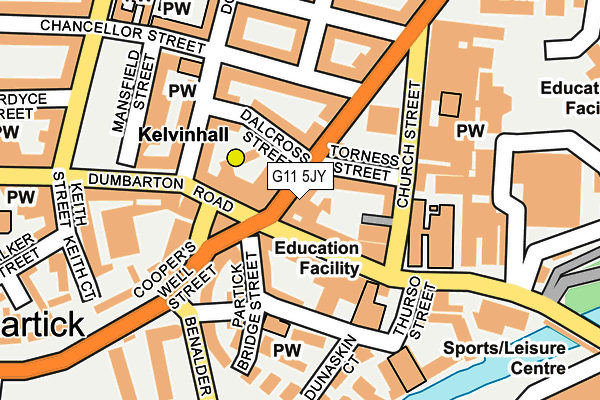 G11 5JY map - OS OpenMap – Local (Ordnance Survey)