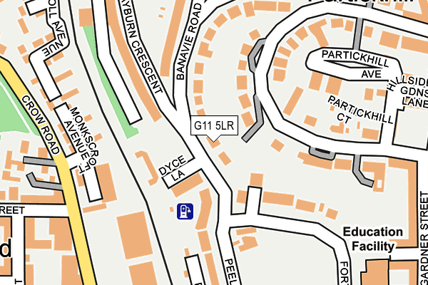 G11 5LR map - OS OpenMap – Local (Ordnance Survey)