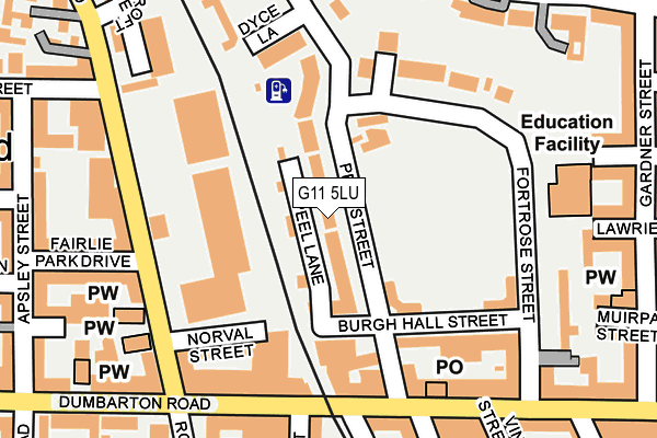 G11 5LU map - OS OpenMap – Local (Ordnance Survey)