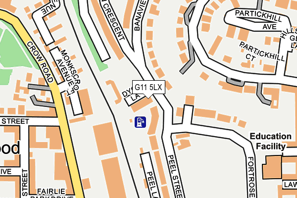 G11 5LX map - OS OpenMap – Local (Ordnance Survey)