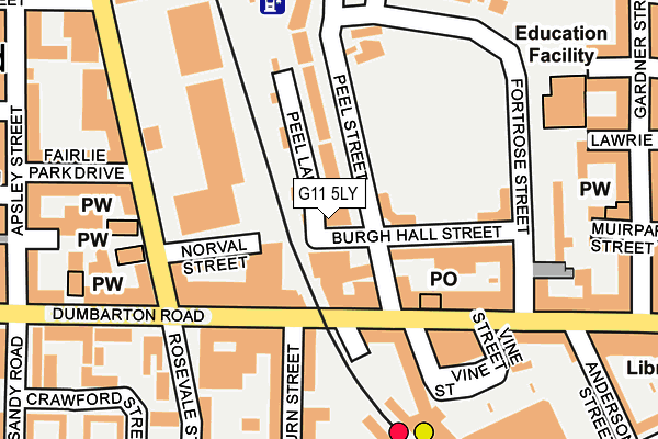 G11 5LY map - OS OpenMap – Local (Ordnance Survey)