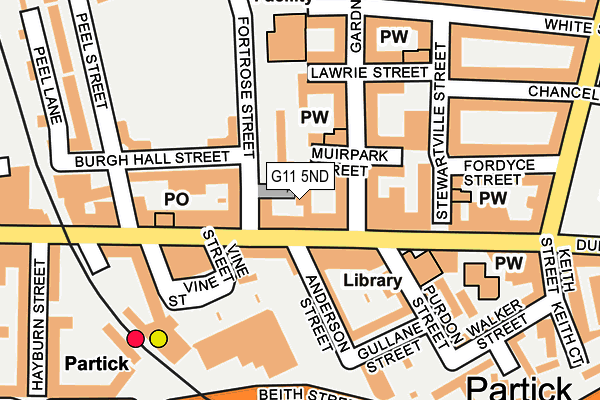 G11 5ND map - OS OpenMap – Local (Ordnance Survey)