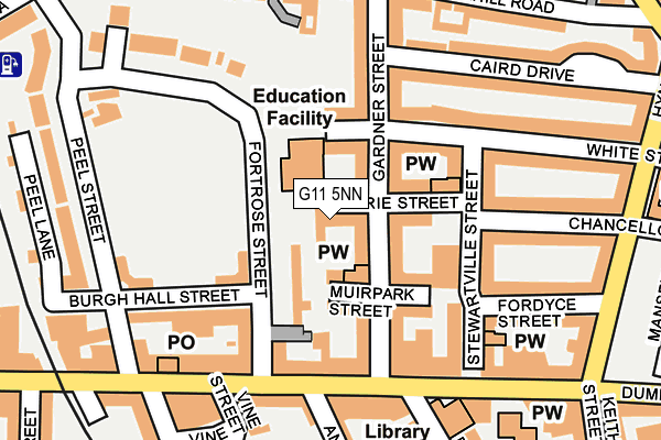 G11 5NN map - OS OpenMap – Local (Ordnance Survey)