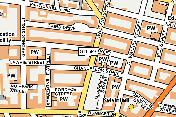 G11 5PS map - OS OpenMap – Local (Ordnance Survey)