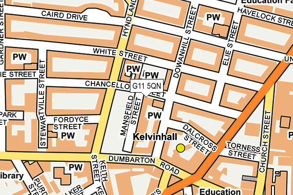 G11 5QN map - OS OpenMap – Local (Ordnance Survey)