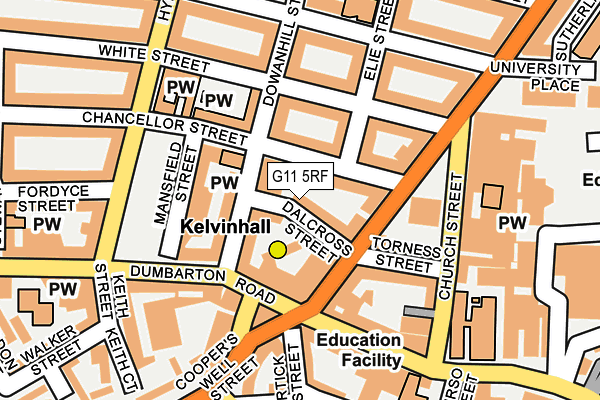 G11 5RF map - OS OpenMap – Local (Ordnance Survey)