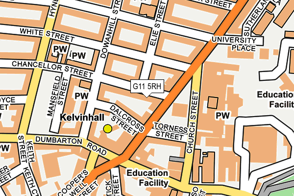 G11 5RH map - OS OpenMap – Local (Ordnance Survey)