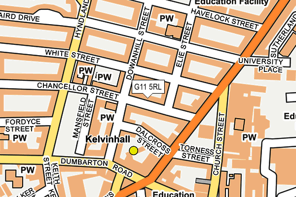 G11 5RL map - OS OpenMap – Local (Ordnance Survey)