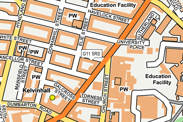 G11 5RS map - OS OpenMap – Local (Ordnance Survey)