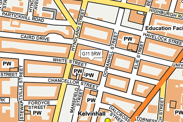 G11 5RW map - OS OpenMap – Local (Ordnance Survey)