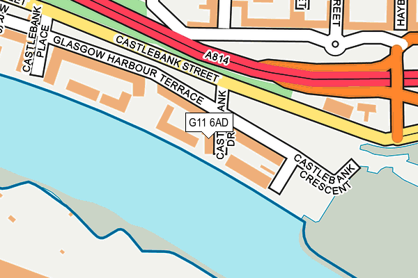 G11 6AD map - OS OpenMap – Local (Ordnance Survey)