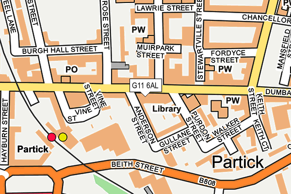 G11 6AL map - OS OpenMap – Local (Ordnance Survey)