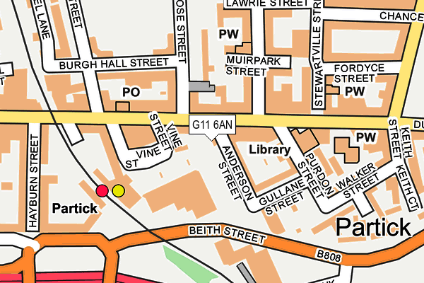 G11 6AN map - OS OpenMap – Local (Ordnance Survey)