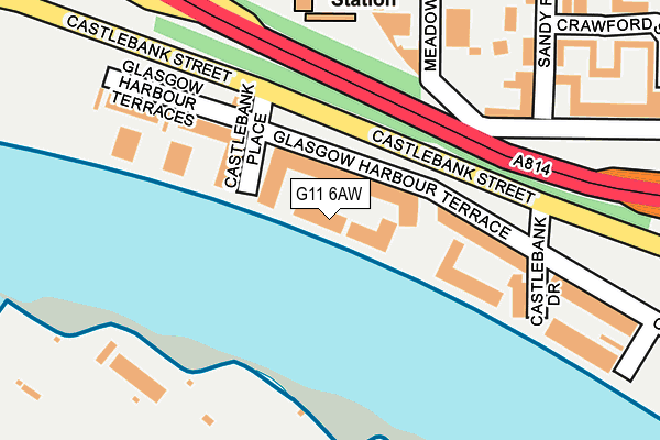 G11 6AW map - OS OpenMap – Local (Ordnance Survey)