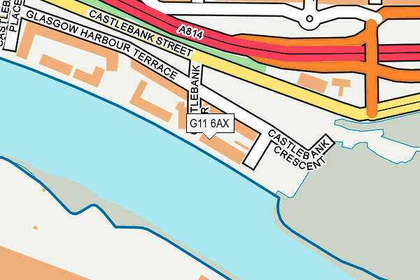 G11 6AX map - OS OpenMap – Local (Ordnance Survey)