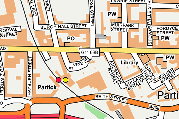 G11 6BB map - OS OpenMap – Local (Ordnance Survey)