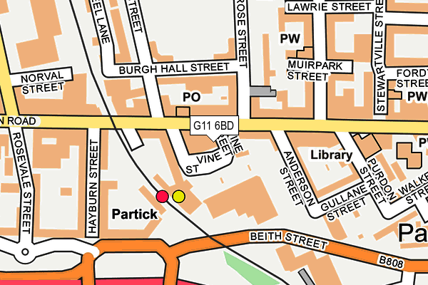 G11 6BD map - OS OpenMap – Local (Ordnance Survey)