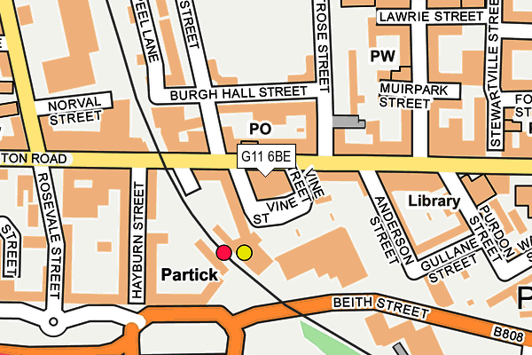 G11 6BE map - OS OpenMap – Local (Ordnance Survey)