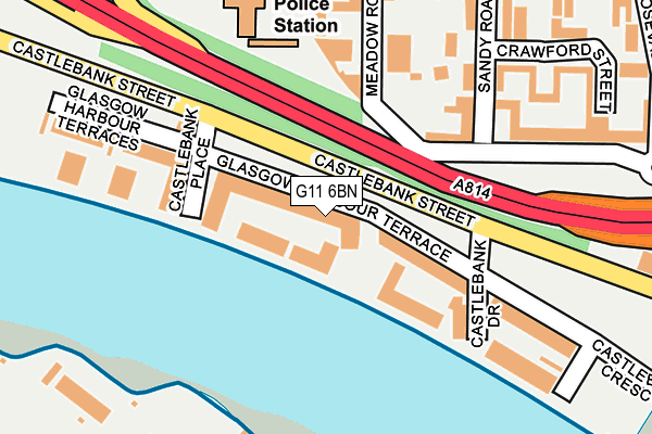G11 6BN map - OS OpenMap – Local (Ordnance Survey)