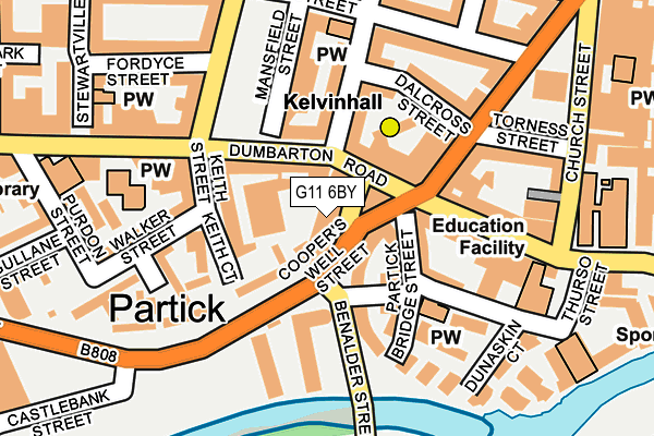 G11 6BY map - OS OpenMap – Local (Ordnance Survey)