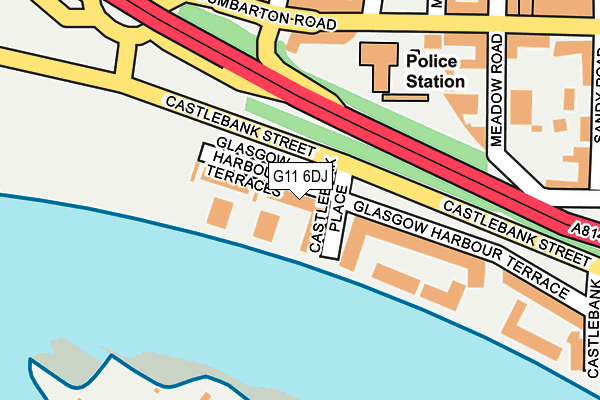 G11 6DJ map - OS OpenMap – Local (Ordnance Survey)