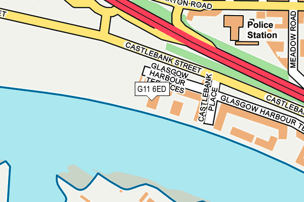 G11 6ED map - OS OpenMap – Local (Ordnance Survey)