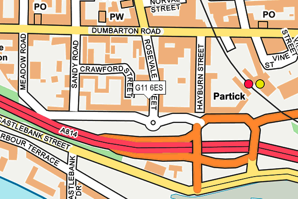 G11 6ES map - OS OpenMap – Local (Ordnance Survey)