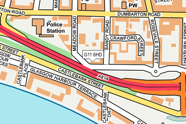 G11 6HD map - OS OpenMap – Local (Ordnance Survey)