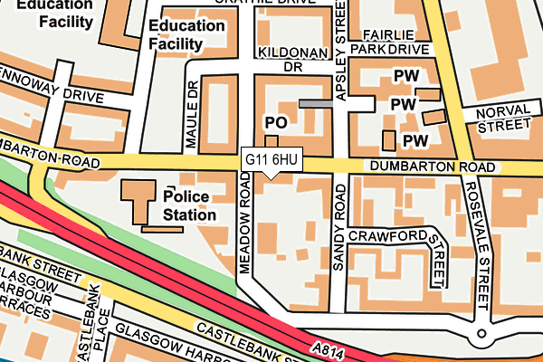 G11 6HU map - OS OpenMap – Local (Ordnance Survey)