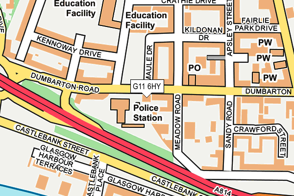 G11 6HY map - OS OpenMap – Local (Ordnance Survey)