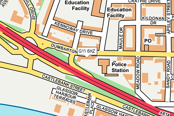 G11 6HZ map - OS OpenMap – Local (Ordnance Survey)