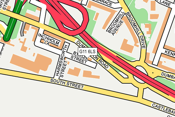 G11 6LS map - OS OpenMap – Local (Ordnance Survey)