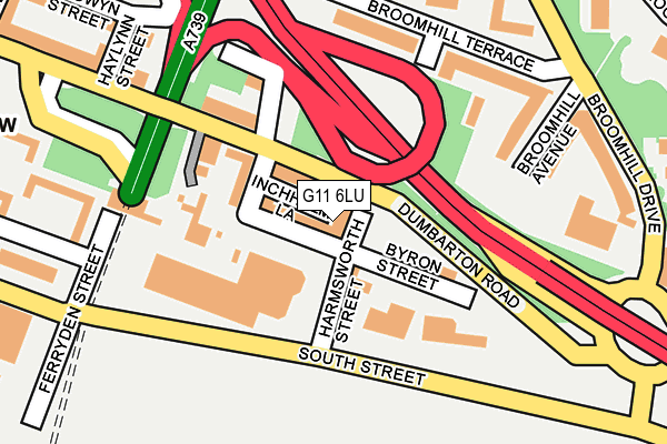 G11 6LU map - OS OpenMap – Local (Ordnance Survey)