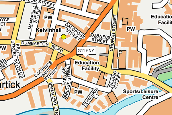 G11 6NY map - OS OpenMap – Local (Ordnance Survey)