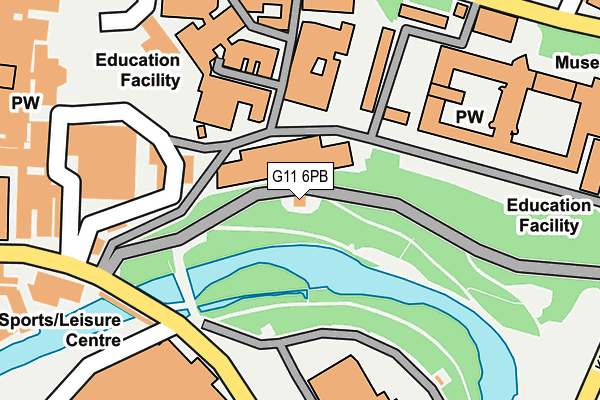 G11 6PB map - OS OpenMap – Local (Ordnance Survey)