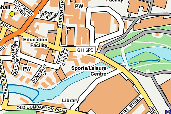 G11 6PD map - OS OpenMap – Local (Ordnance Survey)